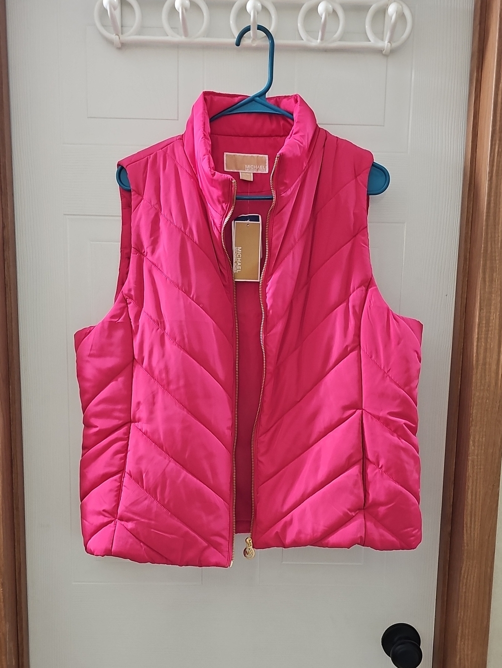 Michael Kors Hot Pink Quilted Puffer Vest